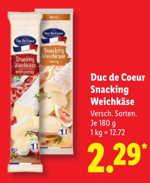 Snacking Weichkäse