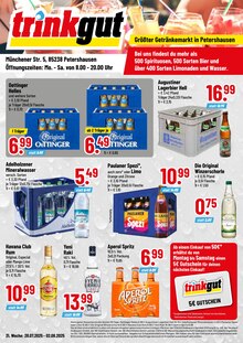 Aktueller Trinkgut Prospekt "Größter Getränkemarkt in Petershausen" Seite 1 von 4 Seiten für Petershausen
