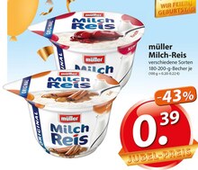 müller Milch-Reis bei famila Nordost in Detmold müller Milch-Reis im Angebot bei famila Nordost Detmold für 0,39 €