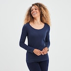 T-shirt coton col rond manches longues bleu marine femme - LH - La Halle T-shirt coton col rond manches longues bleu marine femme - LH à 6,99 € dans le catalogue La Halle