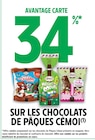 Promo 34% avantage carte sur les chocolats de pâques Cémoi à  dans le catalogue Intermarché Express à Saint-Pons-de-Thomières