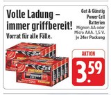 Power Cell Mignon AA im Angebot bei EDEKA in Gera Power Cell Mignon AA Angebote von Gut & Günstig bei EDEKA Gera für 3,59 €