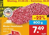 Netto Marken-Discount Visbek - Rinder-Hackfleisch Angebot im Prospekt Rinder-Hackfleisch bei Netto Marken-Discount im Visbek Prospekt für 7,49 €