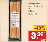 Currywurst nach Bockwurst Art im Angebot bei Netto Marken-Discount in Göttingen Currywurst nach Bockwurst Art Angebote bei Netto Marken-Discount Göttingen für 3,29 €