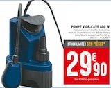 Promo POMPE VIDE-CAVE 400 W à 29,90 € dans le catalogue Brico Cash à Persan