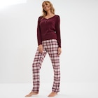 Ensemble pyjama 2 pièces coton blanc femme en promo chez La Halle Clamart à 25,99 €