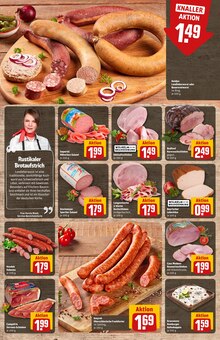 Wurst im REWE Prospekt "Dein Markt" mit 34 Seiten (Lübeck)