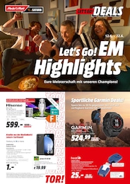 Aktueller MediaMarkt Saturn Prospekt, "Let's Go! EM Highlights", mit Angeboten der Woche, gültig von 12.06.2024 bis 12.06.2024