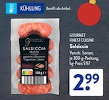 Salsiccia im ALDI SÜD Prospekt Salsiccia von GOURMET FINEST CUISINE im aktuellen ALDI SÜD Prospekt für 2,99 €