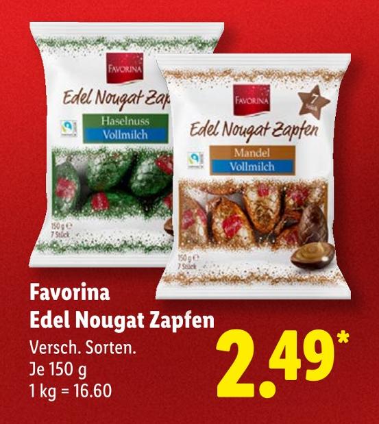 Edel Nougat Zapfen Haselnuss Vollmilch