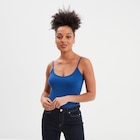 Débardeur coton bretelles réglables bleu roi femme - La Halle Débardeur coton bretelles réglables bleu roi femme à 3,99 € dans le catalogue La Halle