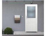 Promo Bloc-porte de service vitré en PVC poussant droit - H. 205 x l. 80 cm à 245,00 € dans le catalogue Brico Dépôt à Montbéliard