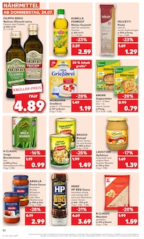 Homann Angebot im Kaufland Prospekt, gültig von 24.07.2025 bis 30.07.2025 Homann Angebot im aktuellen Kaufland Prospekt auf Seite 22