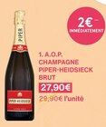 A.O.P. CHAMPAGNE  BRUT - PIPER-HEIDSIECK en promo chez Monoprix Bastia à 27,90 €