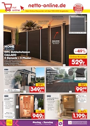 Netto Marken-Discount Zaun Sichtschutz im Prospekt 