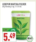 Matcha Pulver Angebote von LEBEPUR bei Marktkauf Dortmund für 5,49 €