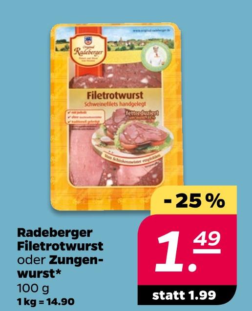 Filetrotwurst oder Zungenwurst
