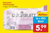 Toilettenpapier im Angebot bei Netto Marken-Discount in Potsdam Toilettenpapier Angebote von Glücksblatt bei Netto Marken-Discount Potsdam für 5,99 €