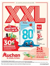 Prospectus Supermarchés Auchan Hypermarché en cours à Vergt et alentours, "XXL", 51 pages, 18/08/2026 - 30/08/2026 Catalogue Supermarchés Auchan Hypermarché en cours à Vergt et alentours, "XXL", 51 pages, 18/08/2026 - 30/08/2026