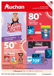 Catalogue Auchan Hypermarché à Burlats cette semaine, valable du 23/11/2022 au 29/11/2022 Prospectus Auchan Hypermarché à Burlats, "25 Jours Auchan, des promos à vous faire tourner la tête !", 56 pages de promos valables du 23/11/2022 au 29/11/2022