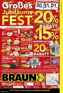 Kaffee im aktuellen BRAUN Möbel-Center Prospekt (Singen (Hohentwiel)) Kaffee im BRAUN Möbel-Center Prospekt "Großes Jubiläumsfest" mit 12 Seiten (Singen (Hohentwiel))
