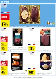 Prix et réduction Canard dans le prospectus Carrefour en cours Offre Canard dans le catalogue Carrefour du moment à la page 23