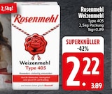 Weizenmehl Type 405 von Rosenmehl im aktuellen EDEKA Prospekt für 2,22 €