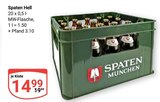 Spaten Hell Angebote von Spaten München bei GLOBUS Bensheim für 14,99 €