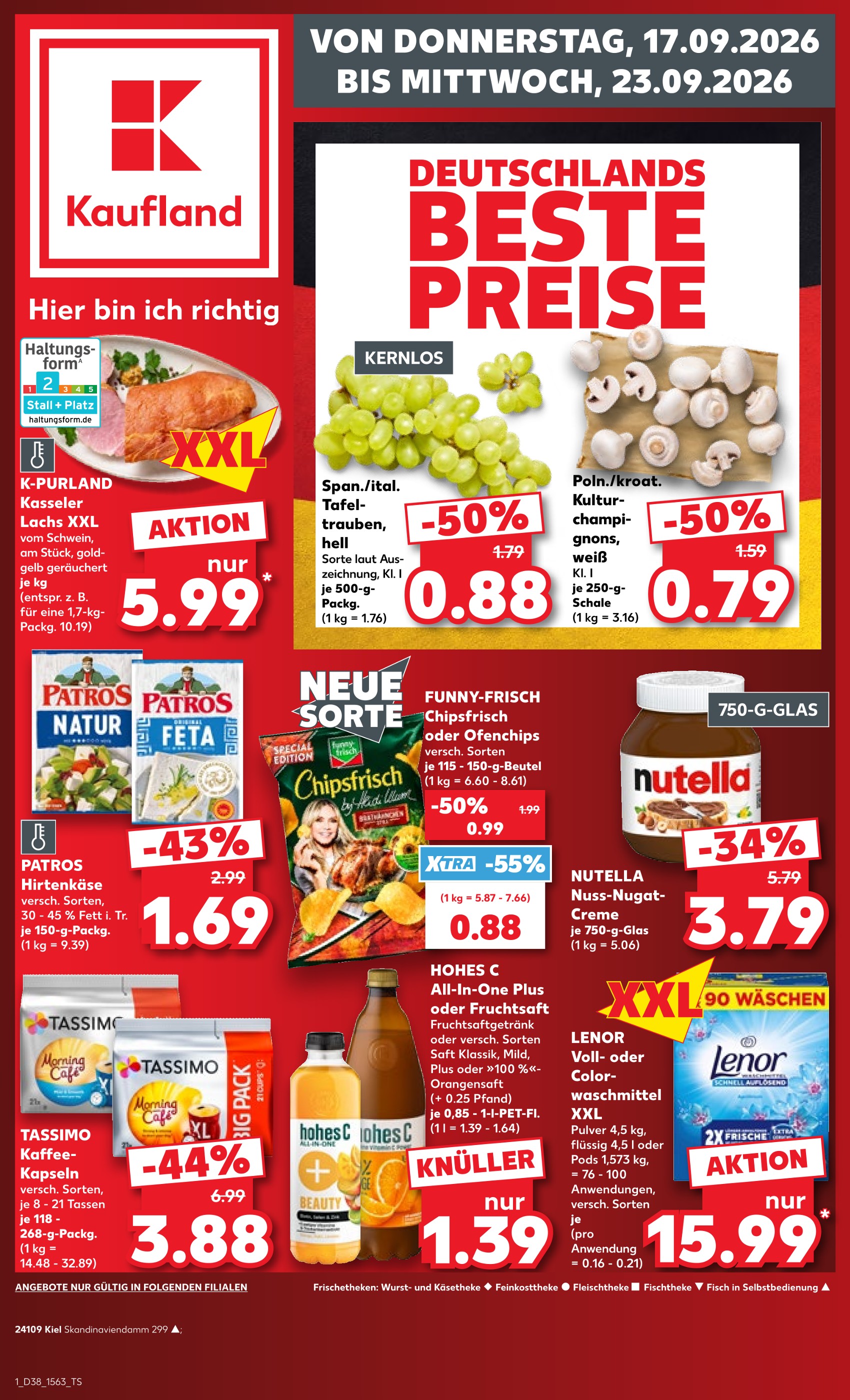 Tassimo im Kaufland Prospekt "Hier bin ich richtig" mit 78 Seiten (Kiel)