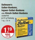 Salbei-Bonbons, Ingwer-Salbei-Bonbons oder Kirsch-Salbei-Bonbons von Dallmann‘s im aktuellen V-Markt Prospekt für 1,19 €