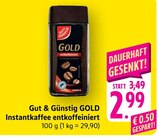 GOLD Instantkaffee entkoffeiniert bei EDEKA im Prospekt "" für 2,99 €