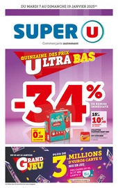 Prospectus Supermarchés Super U en cours à Villarlurin et alentours, "LA QUINZAINE DES PRIX ULTRA BAS", 48 pages, 07/01/2025 - 19/01/2025 Catalogue Supermarchés Super U en cours à Villarlurin et alentours, "LA QUINZAINE DES PRIX ULTRA BAS", 48 pages, 07/01/2025 - 19/01/2025