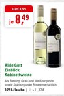 Einblick Kabinettweine im Angebot bei ZG Raiffeisen in Ettlingen Einblick Kabinettweine Angebote von Alde Gott bei ZG Raiffeisen Ettlingen für 8,49 €