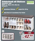 Schuhschrank mit Sitzkissen im Angebot bei POCO in Augsburg Schuhschrank mit Sitzkissen Angebote von KESPER bei POCO Augsburg für 42,99 €