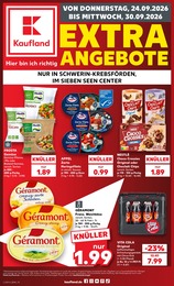 Kaufland Prospekt "EXTRA-ANGEBOTE", 8 Seiten, 24.09.2026 - 24.09.2026 Aktueller Kaufland Prospekt, "EXTRA-ANGEBOTE", mit Angeboten der Woche, gültig von 24.09.2026 bis 24.09.2026