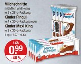 Milchschnitte, Pingui oder Maxi King von Kinder im aktuellen V-Markt Prospekt für 0,99 €