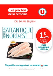 Catalogue Supermarchés Hyper U en cours à Joué-sur-Erdre et alentours, "Les prix bas de la semaine", 1 page, 26/06/2025 - 28/06/2025
