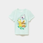 Promo T-shirt manches courtes coton Pokémon vert clair fille à 9,99 € dans le catalogue La Halle à Vendenheim
