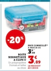 Boîte hermetique à clips - U en promo à 3,09 € chez Super U Boîte hermetique à clips - U dans le catalogue Super U