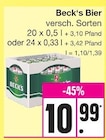 E center - Beck's Angebot im Prospekt Beck's bei E center im Prospekt "" für 10,99 €