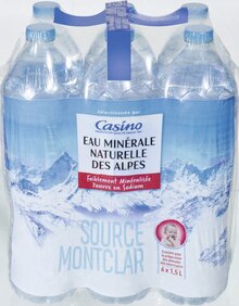 EAU MINÉRALE NATURELLE DES ALPES SOURCE MONTCLAR - Casino Shop à Lille EAU MINÉRALE NATURELLE DES ALPES SOURCE MONTCLAR en promo chez Casino Shop Lille à 2,46 €