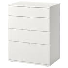 Kommode mit 4 Schubladen weiß/Verankerungs-/Entsperrfunktion Angebote von VIHALS bei IKEA Mühlhausen für 119,00 €