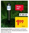 Solarleuchte Färö Angebote bei Rusta Norderstedt für 1,99 €