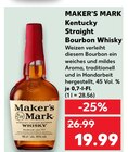 Kentucky Straight Bourbon Whisky Angebote von MAKER'S MARK bei Kaufland Hamm für 19,99 €