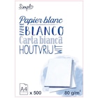 Ramette papier blanc 500 feuilles - SIMPL dans le catalogue Carrefour