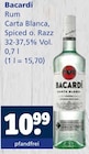 Rum Carta Blanca im Angebot bei Getränkewelt in Dorsten Rum Carta Blanca Angebote von Bacardi bei Getränkewelt Dorsten für 10,99 €
