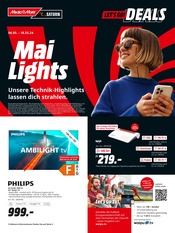 Aktueller MediaMarkt Saturn Elektromarkt Prospekt in Lichtenau und Umgebung, "LET'S GO DEALS - Mailights" mit 12 Seiten, 06.05.2024 - 21.05.2024