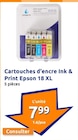 Cartouches d'encre Ink & Print 18 XL - Epson en promo chez Action Antony à 7,99 €