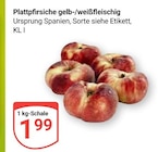 Plattpfirsiche gelb-/weißfleischig bei GLOBUS im Prospekt "" für 1,99 €