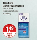 Einmal-Waschlappen von Jean Carol im aktuellen V-Markt Prospekt für 1,49 €